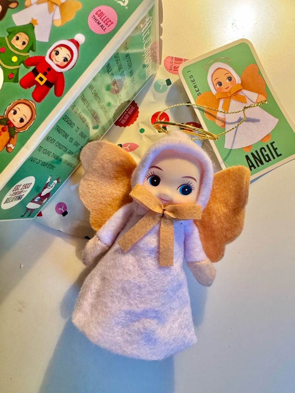 Mr. Christmas Mystery Mini Elf Ornament - Angie